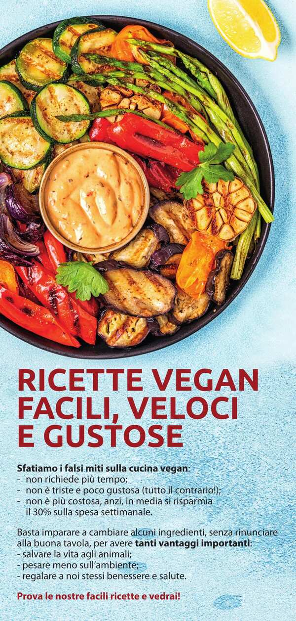 Volantino: Ricette vegan facili, veloci, gustose